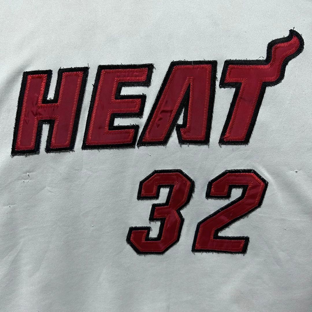 NBAヒートゲームシャツ肉厚M103シャック両面刺繍ワッペン4XLアメリカ古着