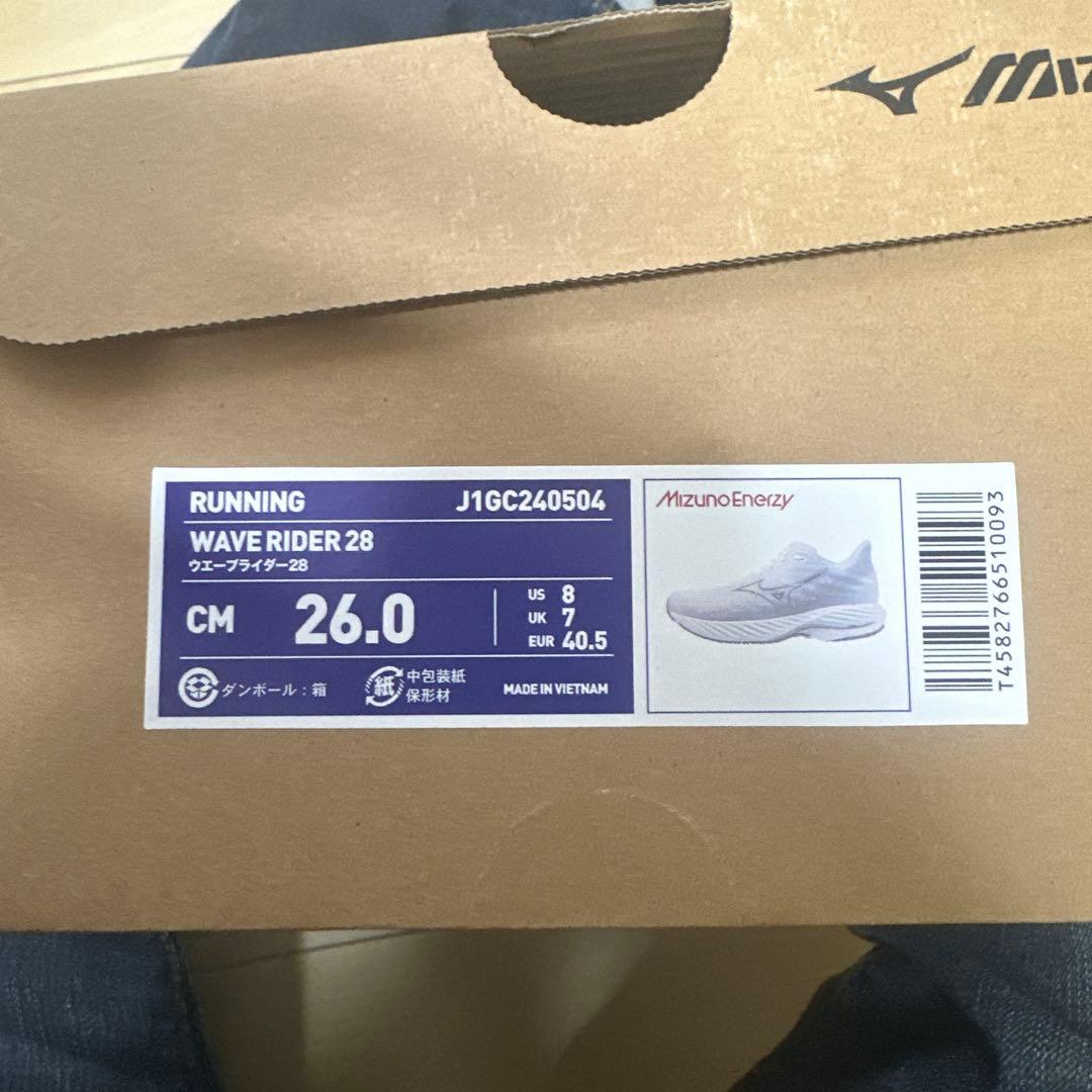 新品Mizuno WAVE RIDER28 ホワイト