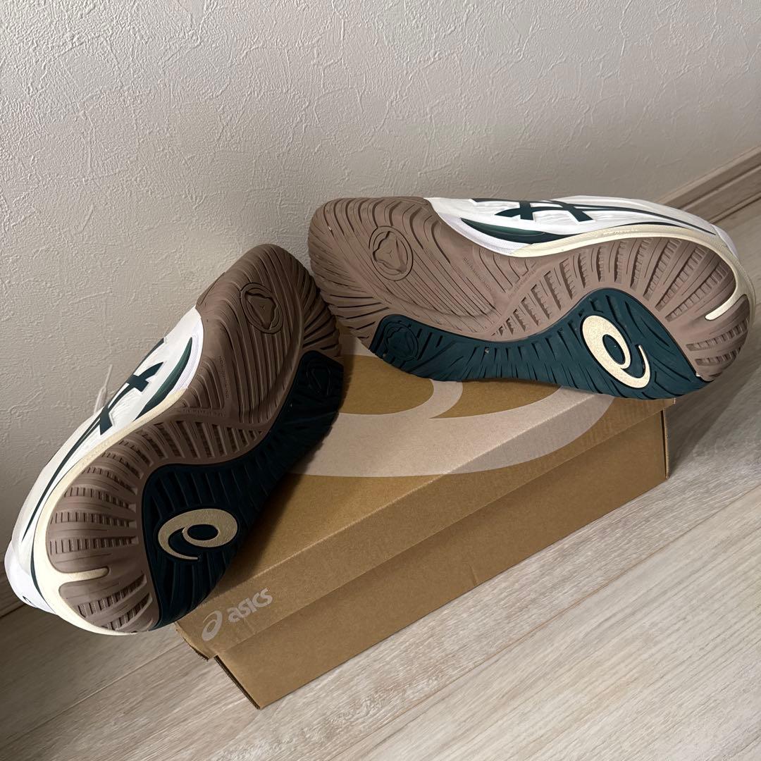 ASICS テニスシューズ ホワイト/グリーン28