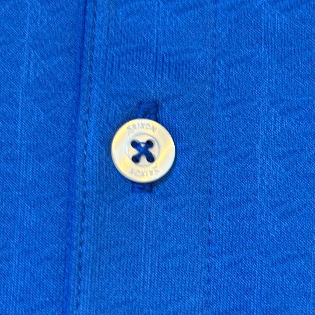 SRIXON スリクソン ロゴ 刺繍 ゴルフ ポロシャツ ブルー イエロー M