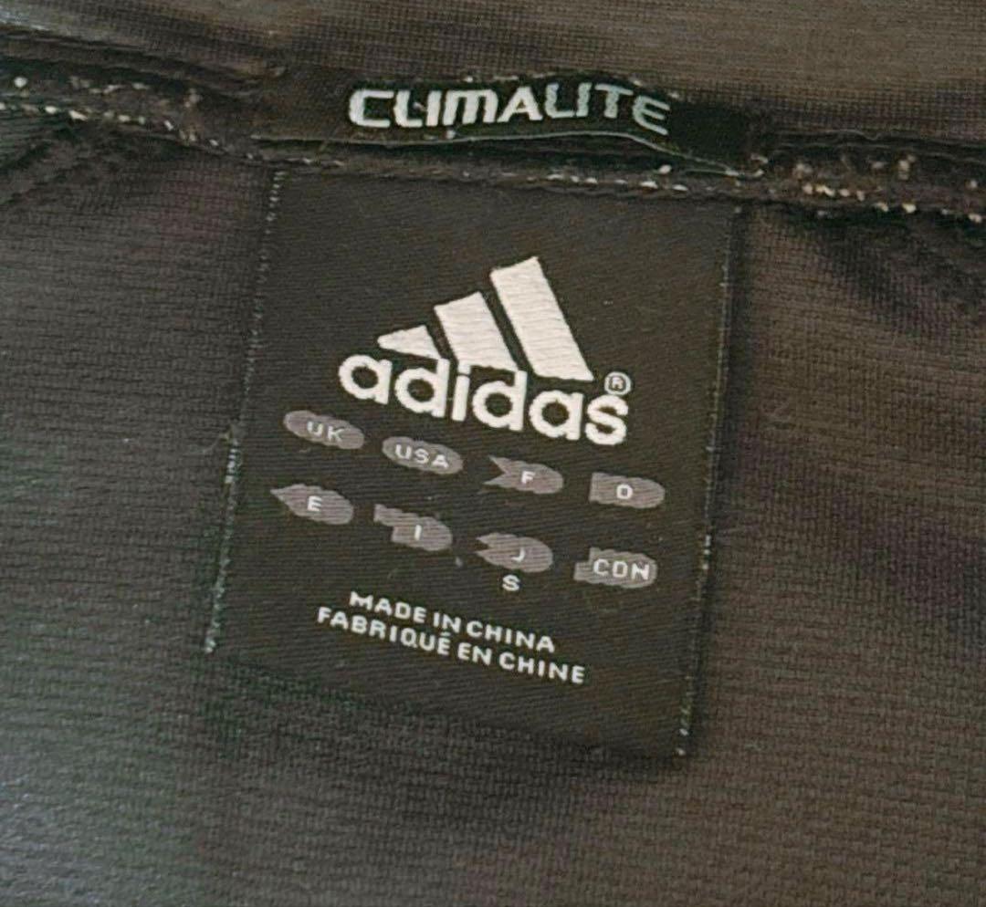 【adidas】ジャージ 上下セット ブラック×ゴールド　スポーツウェア S