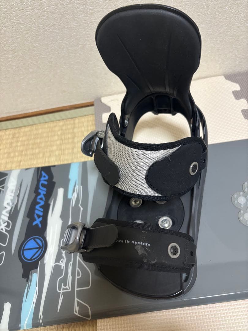 AUKNIX スノーボード セットグレーソールオレンジ約155cm