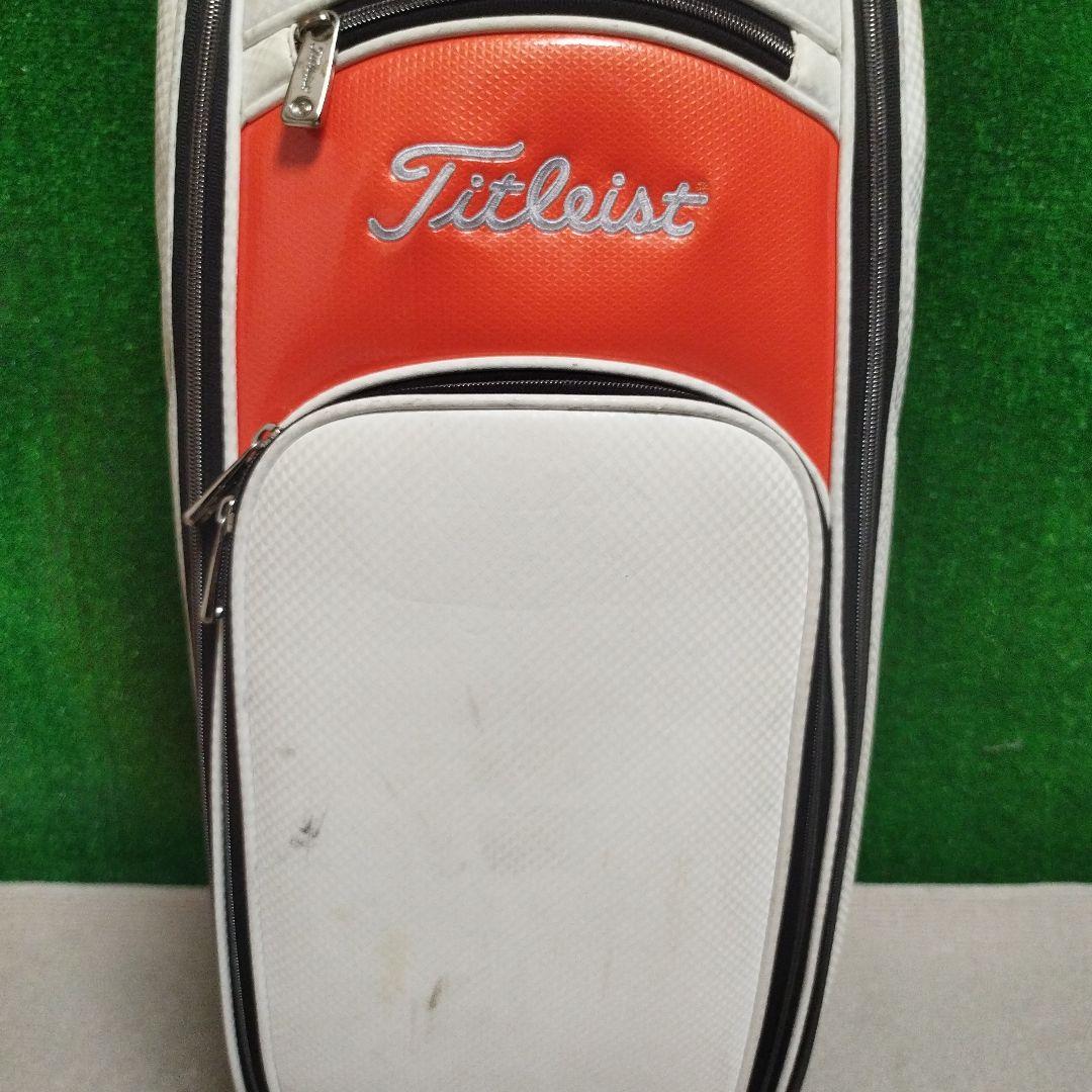 Titleist ゴルフキャディバッグ ホワイトオレンジ