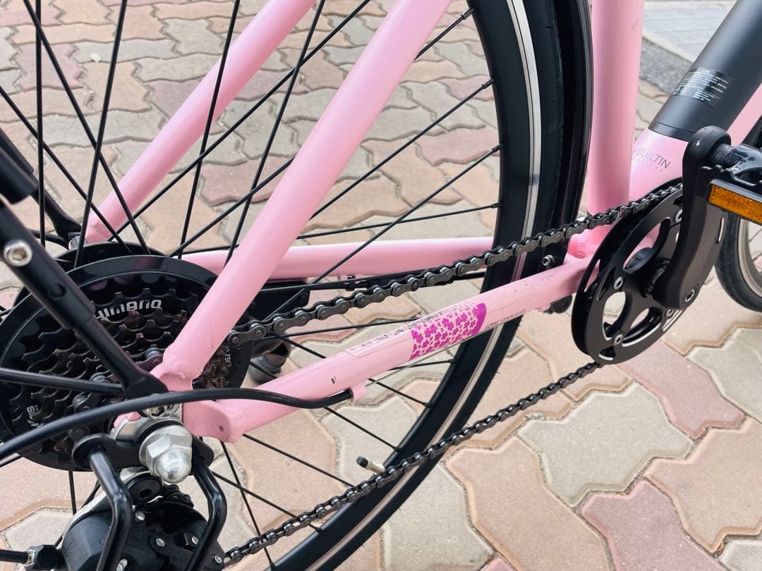 【現物確認　引取り限定】DAITORA 電動アシスト自転車 桜ピンク