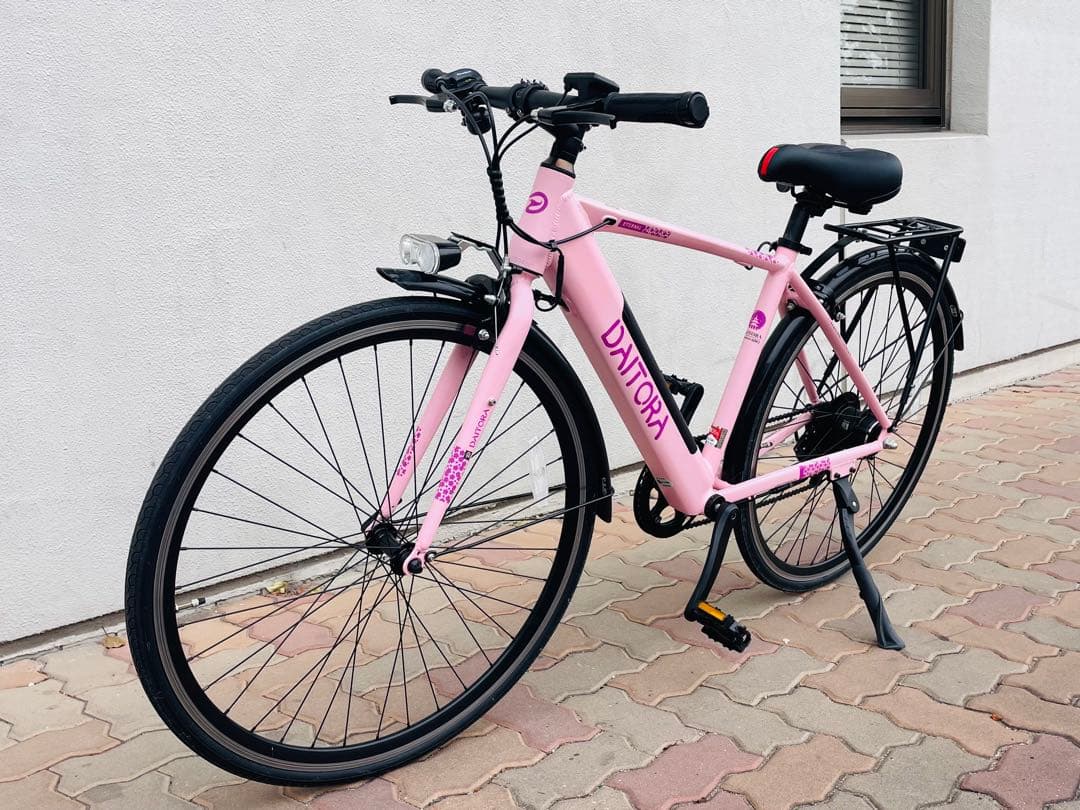【現物確認　引取り限定】DAITORA 電動アシスト自転車 桜ピンク