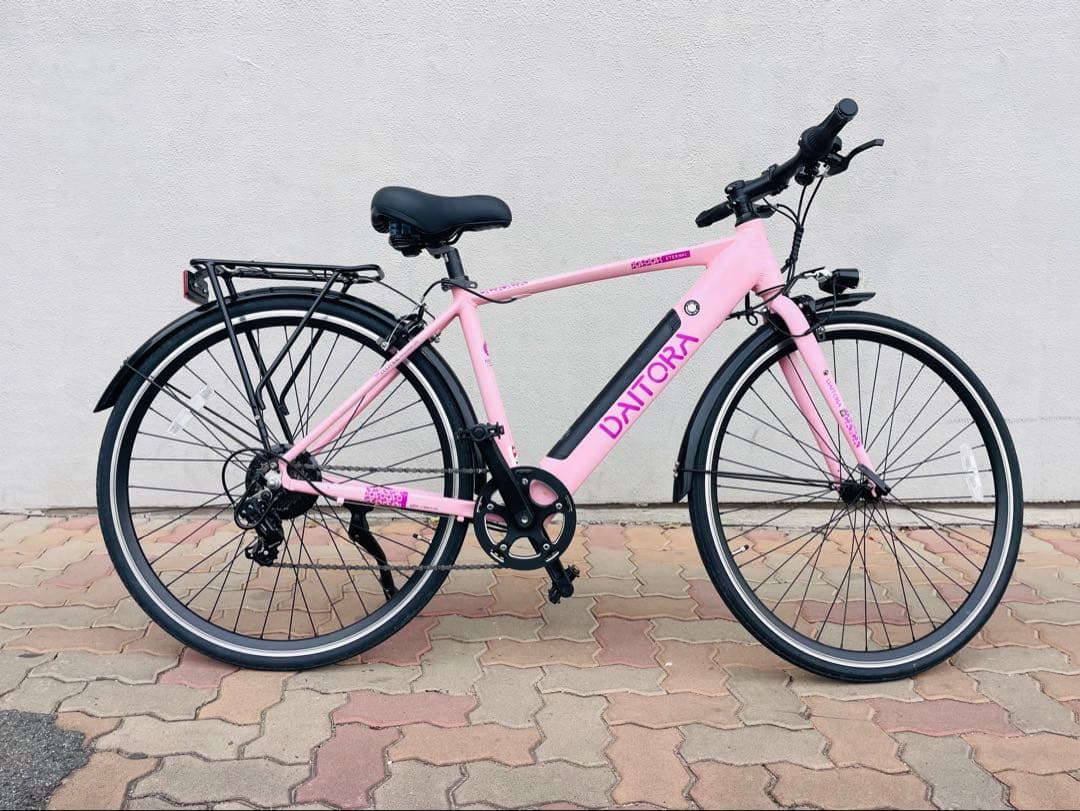 【現物確認　引取り限定】DAITORA 電動アシスト自転車 桜ピンク