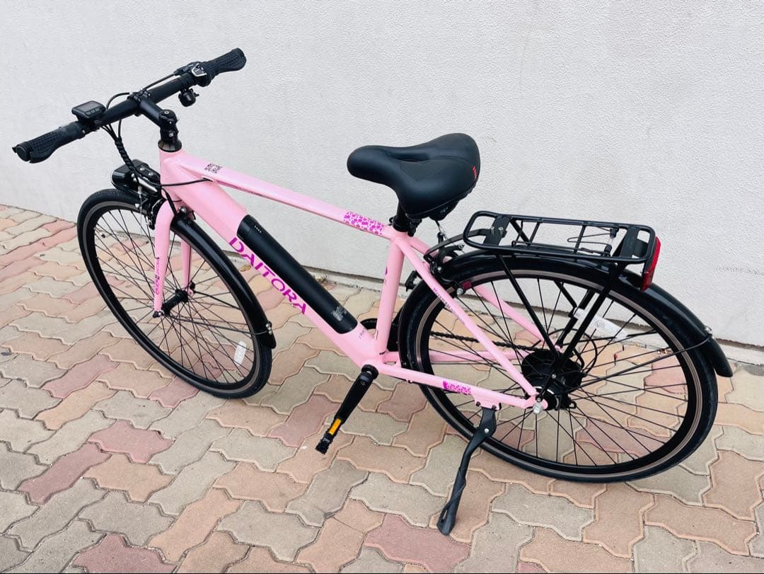 【現物確認　引取り限定】DAITORA 電動アシスト自転車 桜ピンク