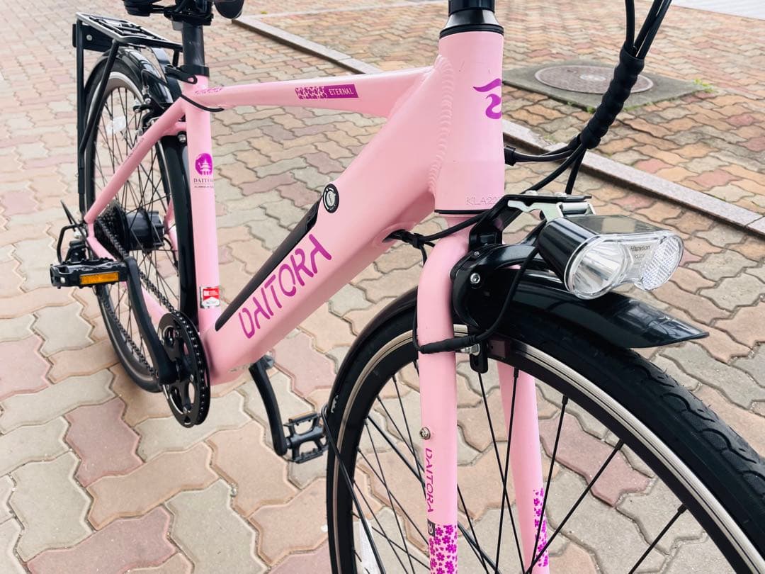 【現物確認　引取り限定】DAITORA 電動アシスト自転車 桜ピンク