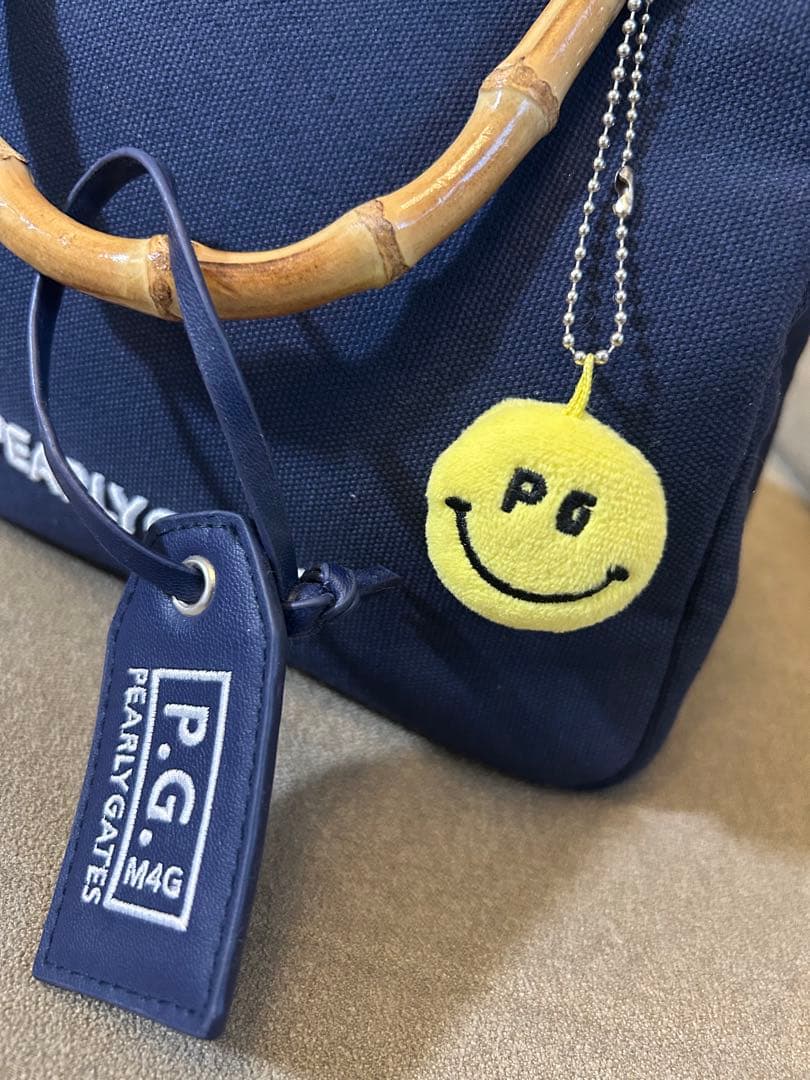PEARLY GATES カートバッグ　バンブーハンドル　ネイビー美品　おまけ付
