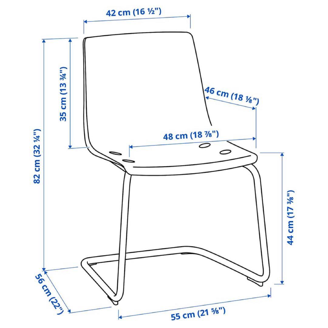 IKEA イケア⭐️TOBIAS トービアス 透明チェア　2脚【5350】
