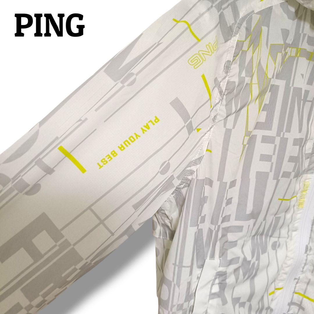 【PINGアパレル】PING ピン ウインドブレーカー Mホワイトメンズゴルフ
