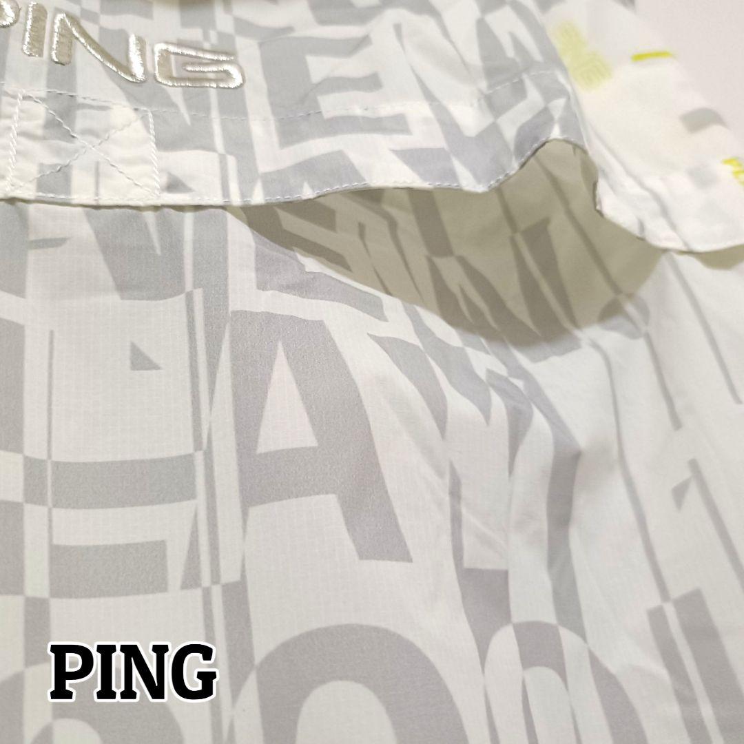 【PINGアパレル】PING ピン ウインドブレーカー Mホワイトメンズゴルフ