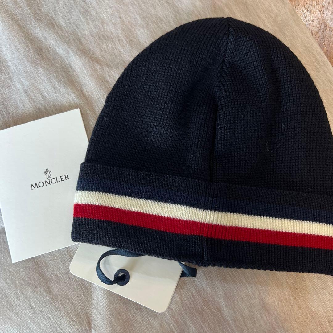 MONCLER ニット帽 ネイビー ♡新品タグ付き