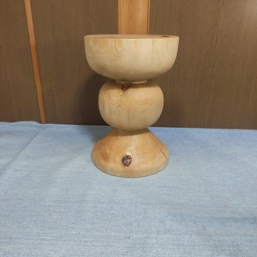 ヒバ丸太椅子スツール