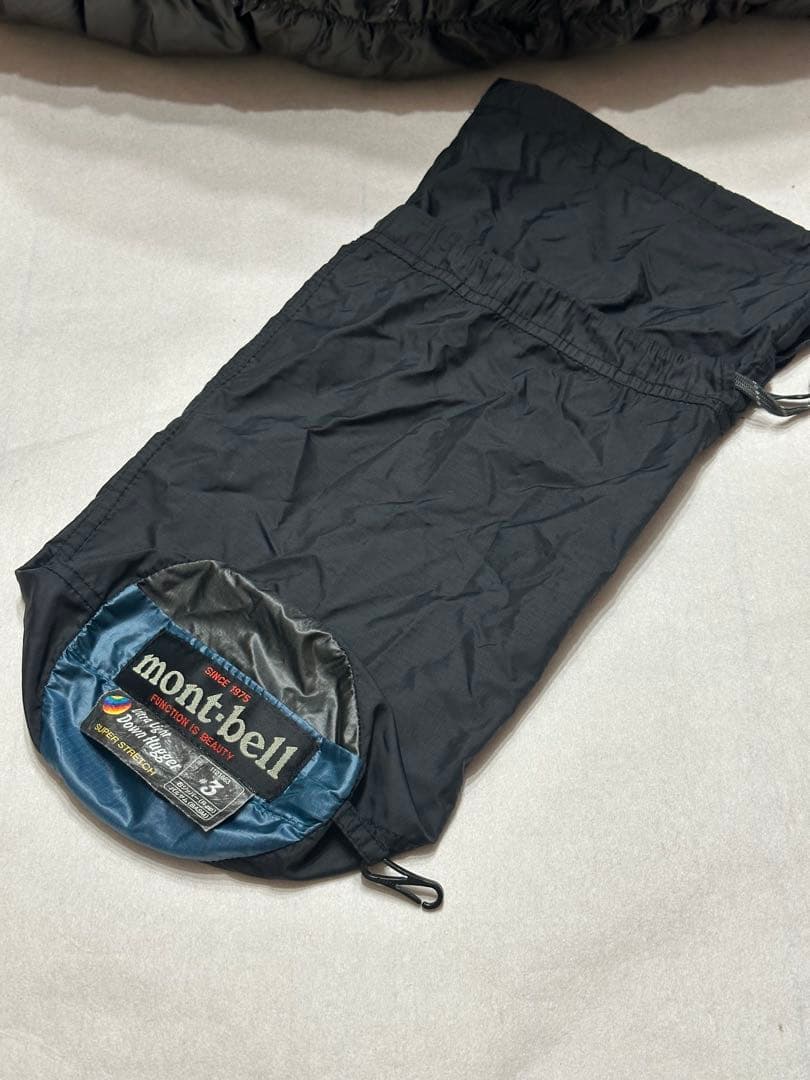 モンベル、mont-bell、ウルトラライト・ダウンハガー、#3、寝袋、中古品