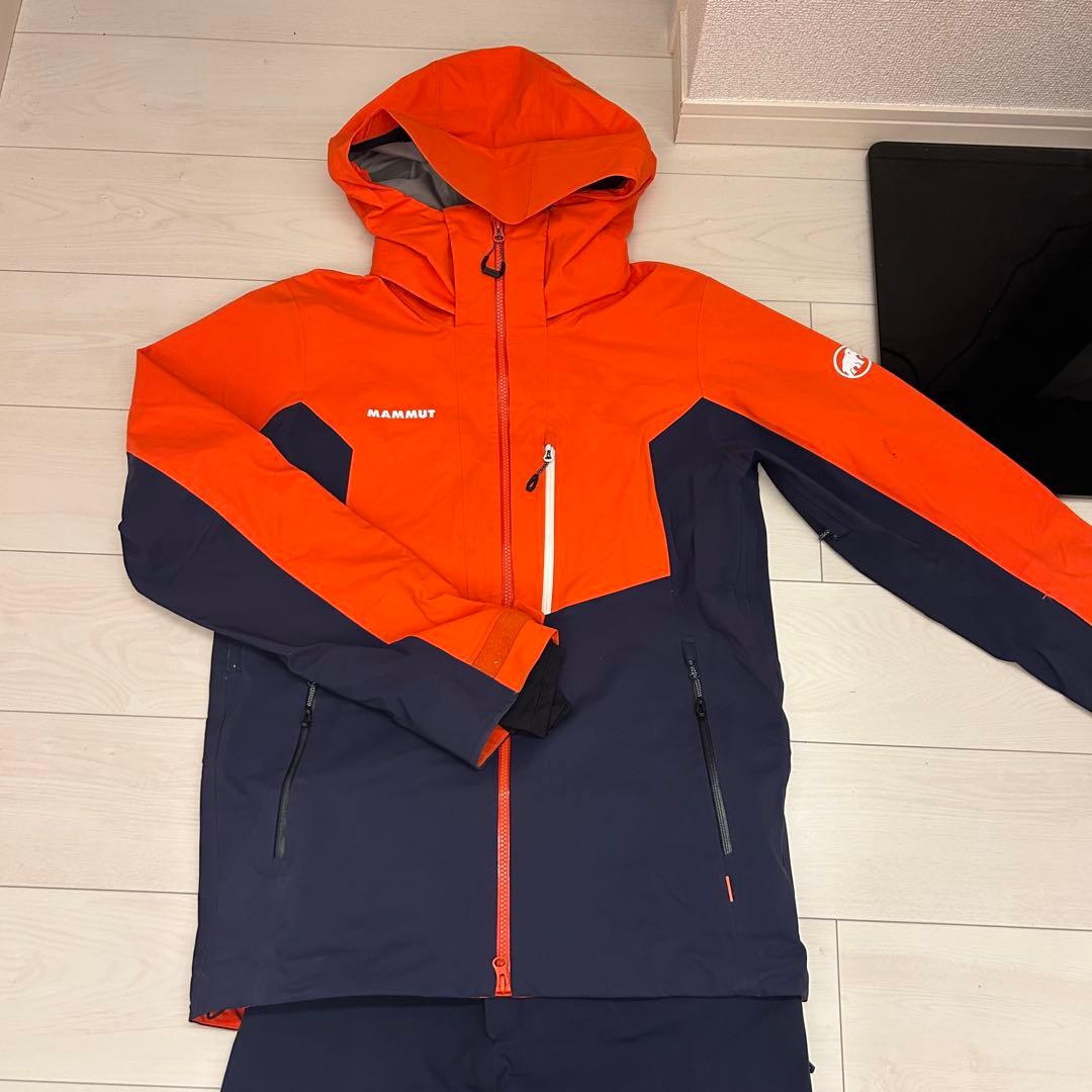 Mammut スキー スノーウェアセット オレンジ/ネイビー