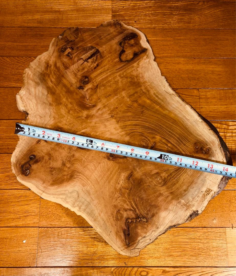△インテリア 天板のサイズ約44×19cm｜天然木 切り株 花台 盆栽台 置物