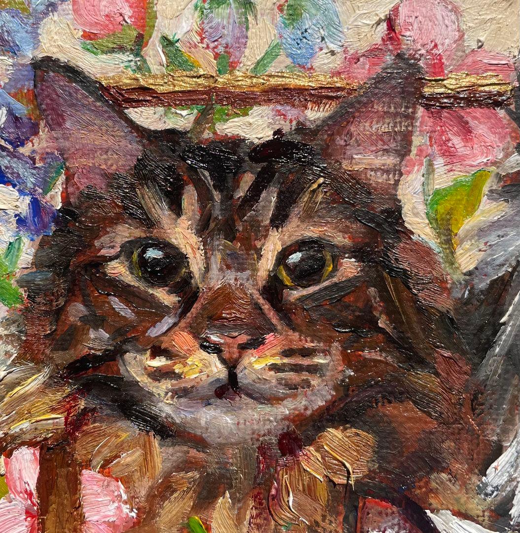熊田ページ　油絵　猫