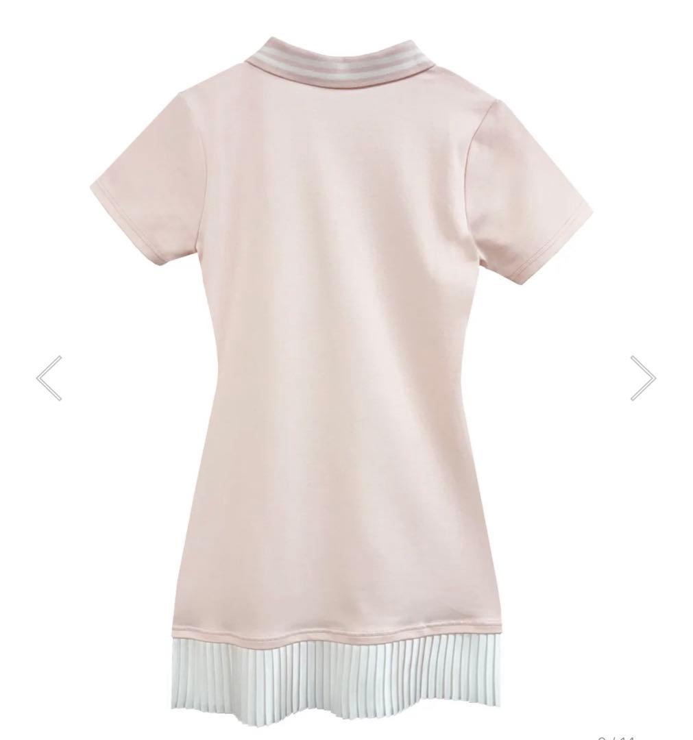 ♡美品♡ロゼミュ logo embroidery pleats polo op