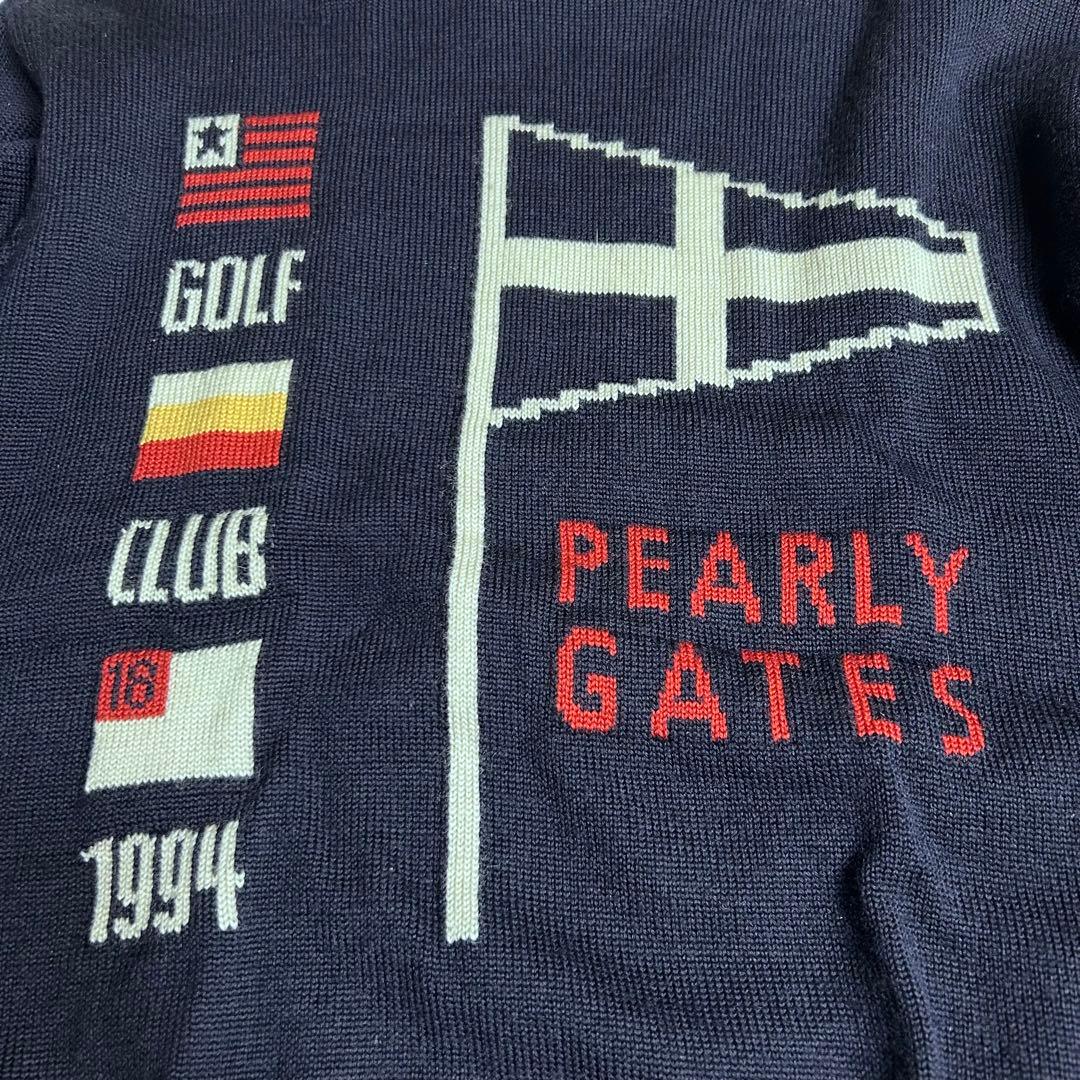 PEARLY GATES ウール100 クルーネックニット ゴルフウェア　フリー