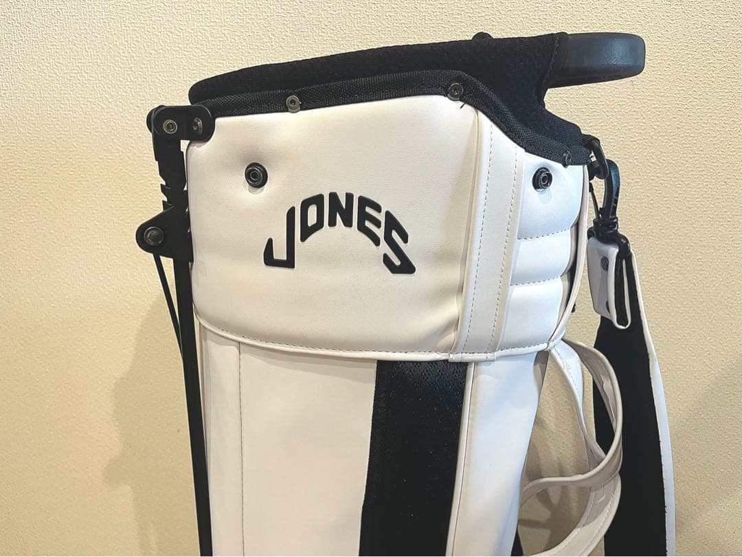 JONES キャディバッグ ホワイト/ブラック