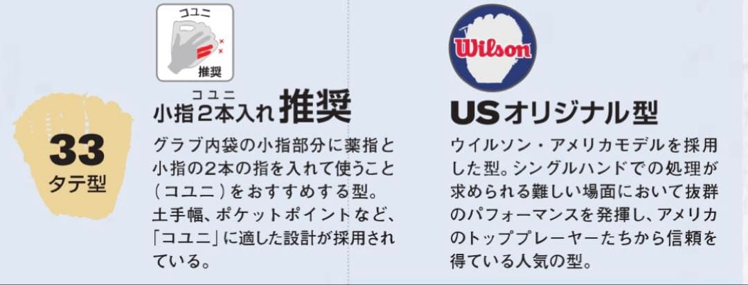 Wilson Staff DUAL 硬式 33型 投手・ユーティリティ用 限定
