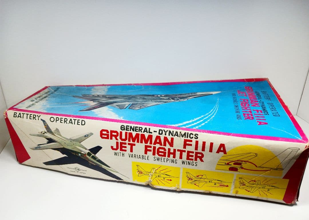 希少 動作品 野村トーイ グラマン F111A ジェットファイター ブリキ