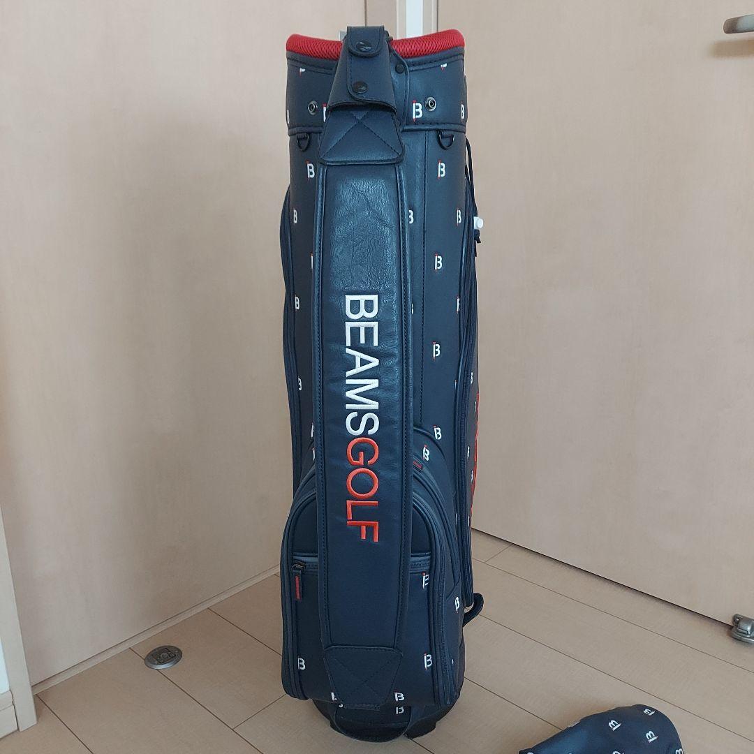 BEAMS GOLF ビームス キャディバッグ ネイビー ★ヘッドカバー付き