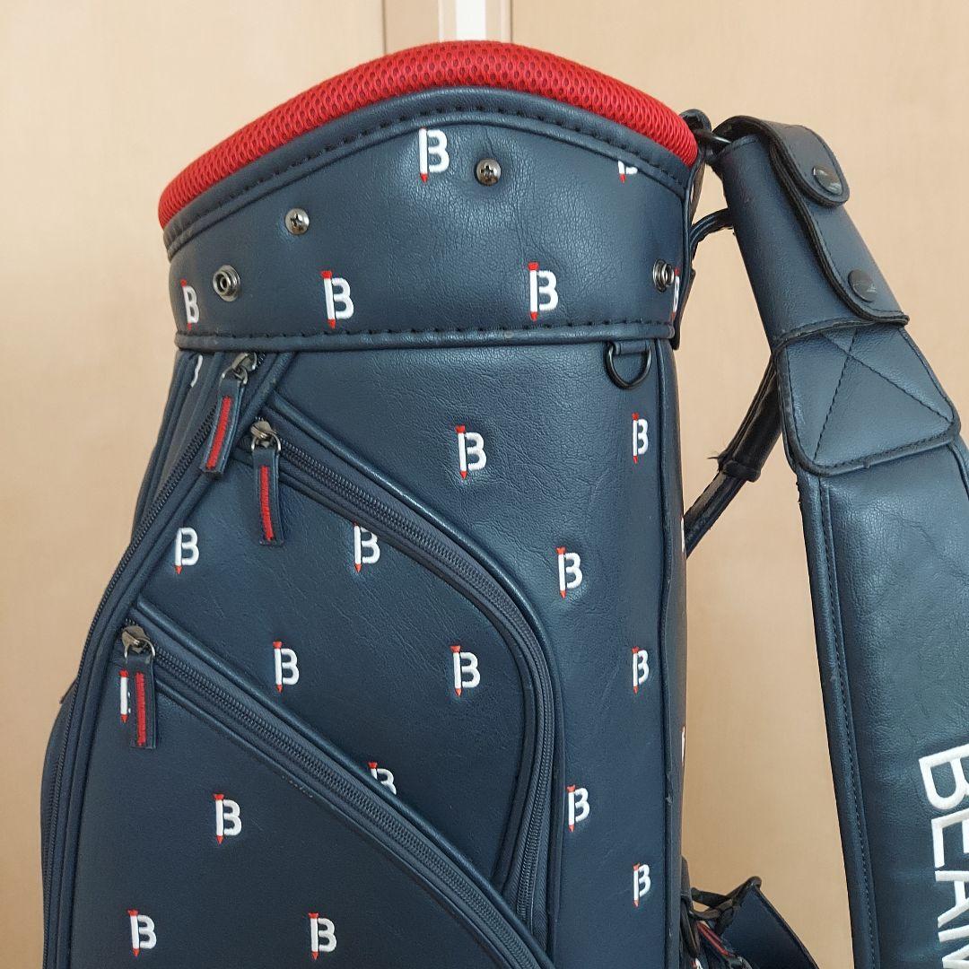 BEAMS GOLF ビームス キャディバッグ ネイビー ★ヘッドカバー付き