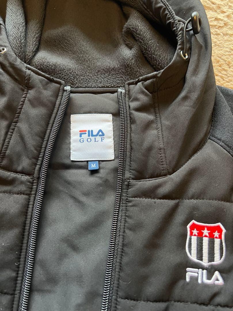 FILA GOLFフィラゴルフ☆中綿入りニット切り替えロングジャケット Mサイズ
