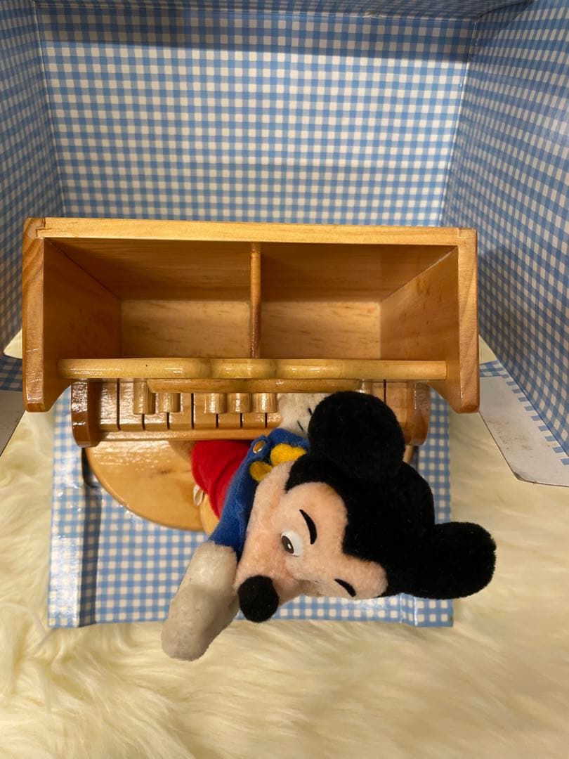 【新品未使用】ミッキーマウス(mickey) 木製ペンスタンド　ディズニー
