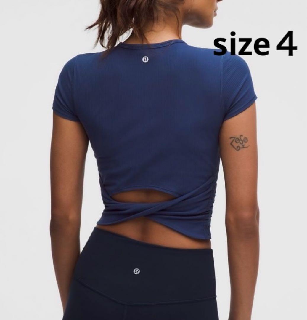 ルルレモンAll It Takes Back-Twist Ribbed S.S.