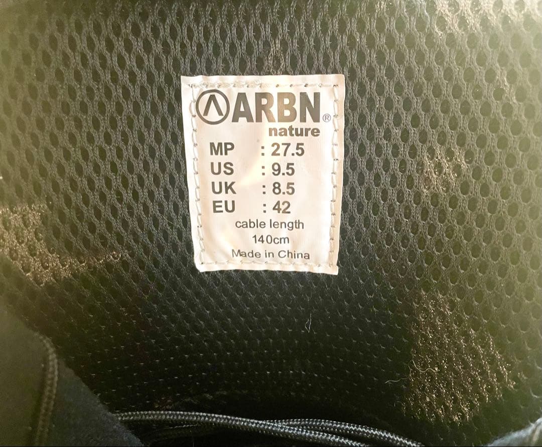 【美品】ARBN nature メンズ スノーボードブーツ 27.5