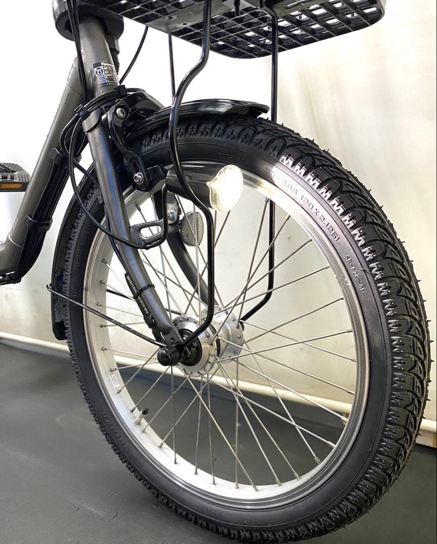 1年保証 大容量　パナソニック　ギュット　20インチ　グレー　電動アシスト自転車