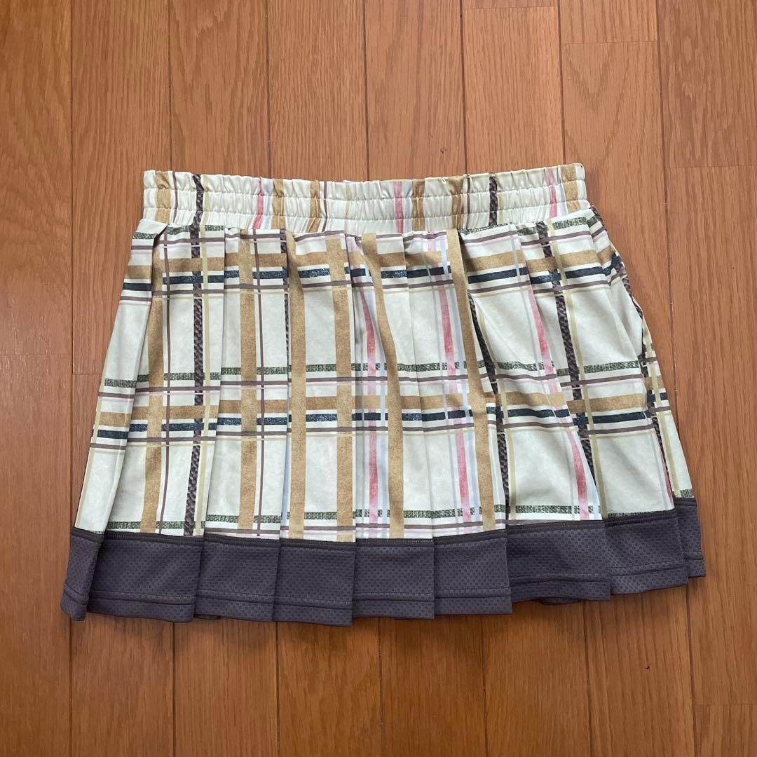 アドミラル Admini テニスウェア プリーツスカート ベージュチェック M