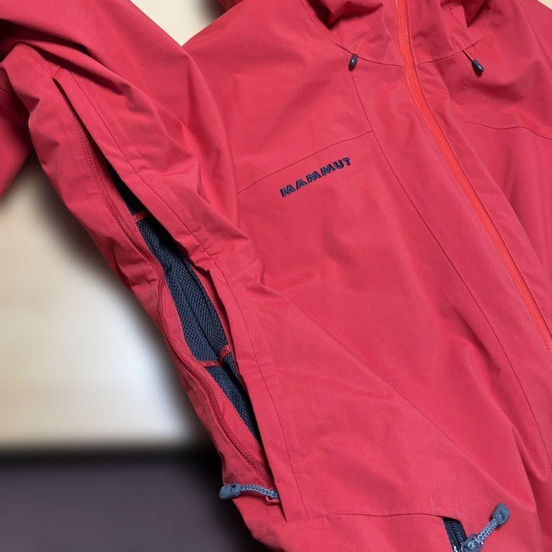 美品★MAMMUT ドライテクノロジー マウンテンパーカー 赤マンモス