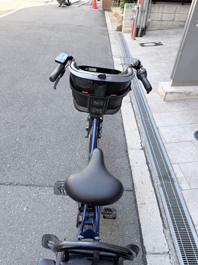 子供乗せ　3人　パナソニック　電動アシスト自転車 チャイルドシート付き ネイビー