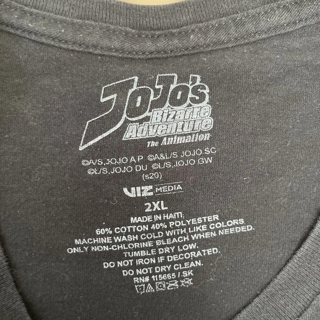 ジョジョの奇妙な冒険 アニメ Tシャツ ブラック 2XL、DIO、jojoシャツ