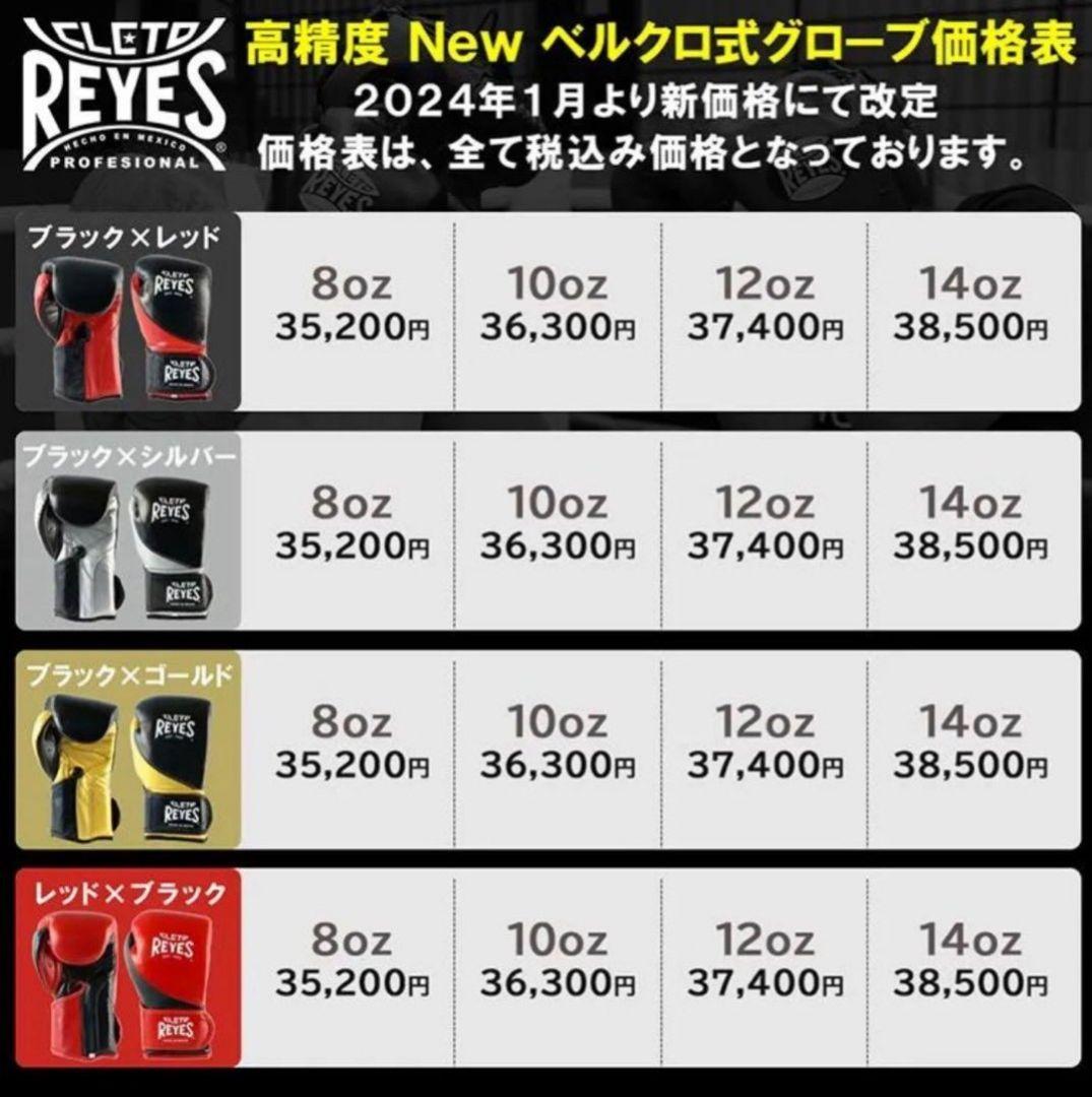レイジェス 14oz マジックテープ式 グローブ REYES レッド/ブラック