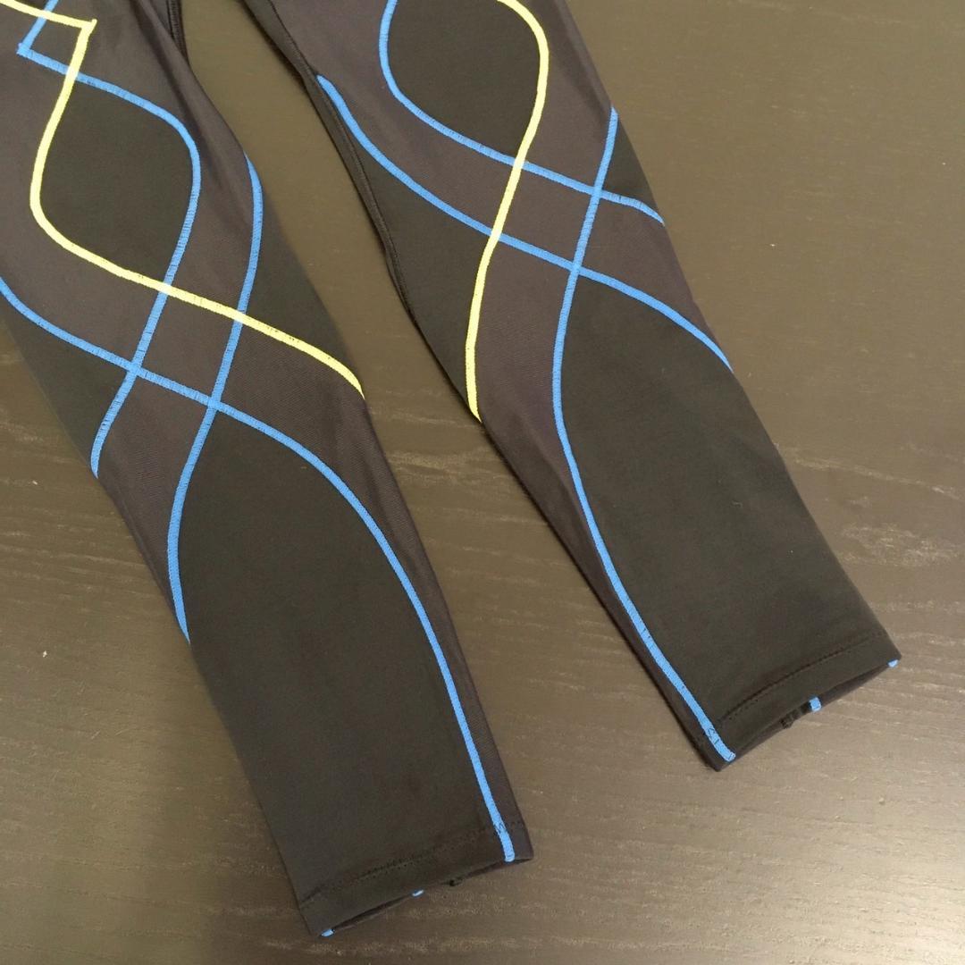 zG1207【S】CW-X 配色ライン コンプレッション 線柄 パイピング