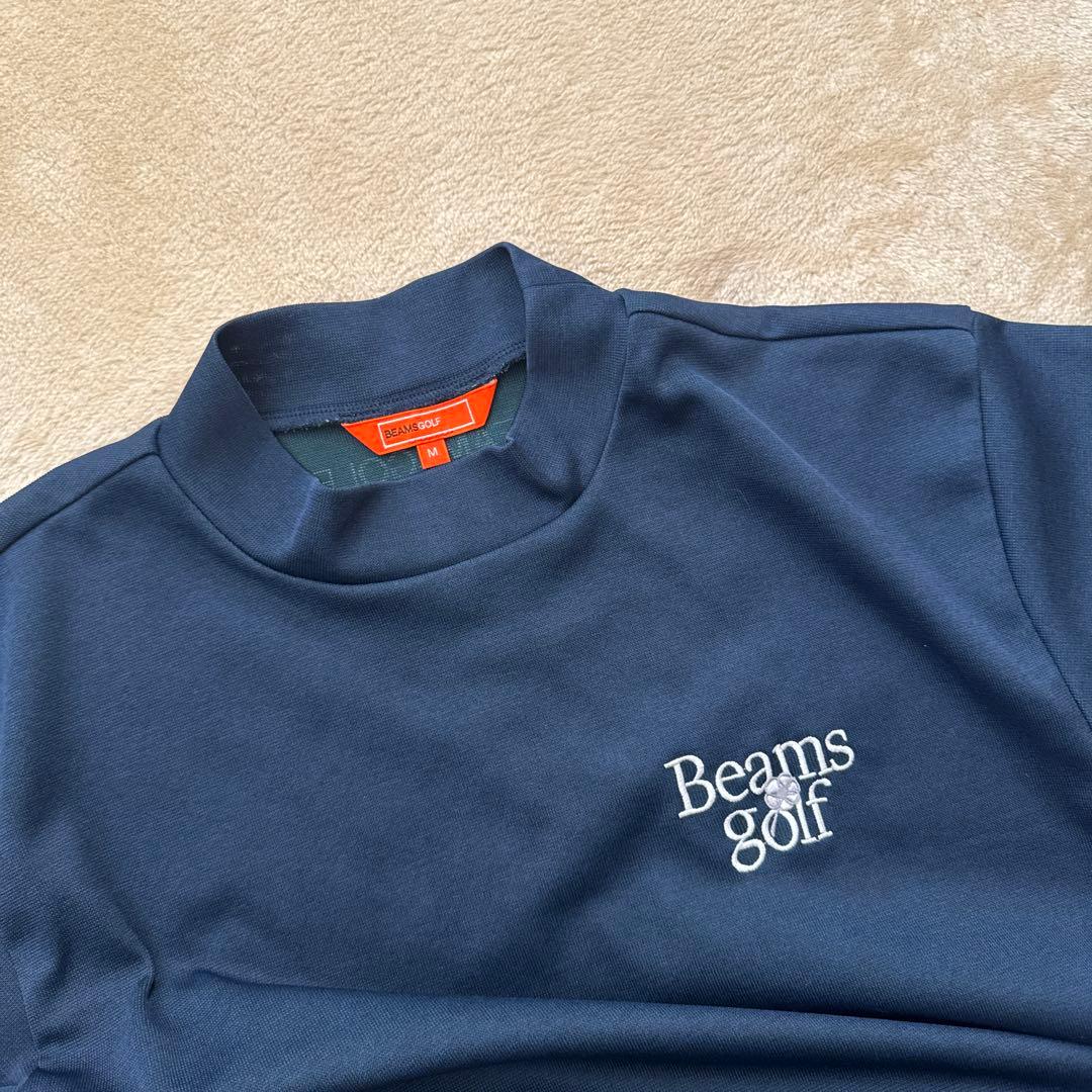 Beams golf ネイビー ショートスリーブシャツ