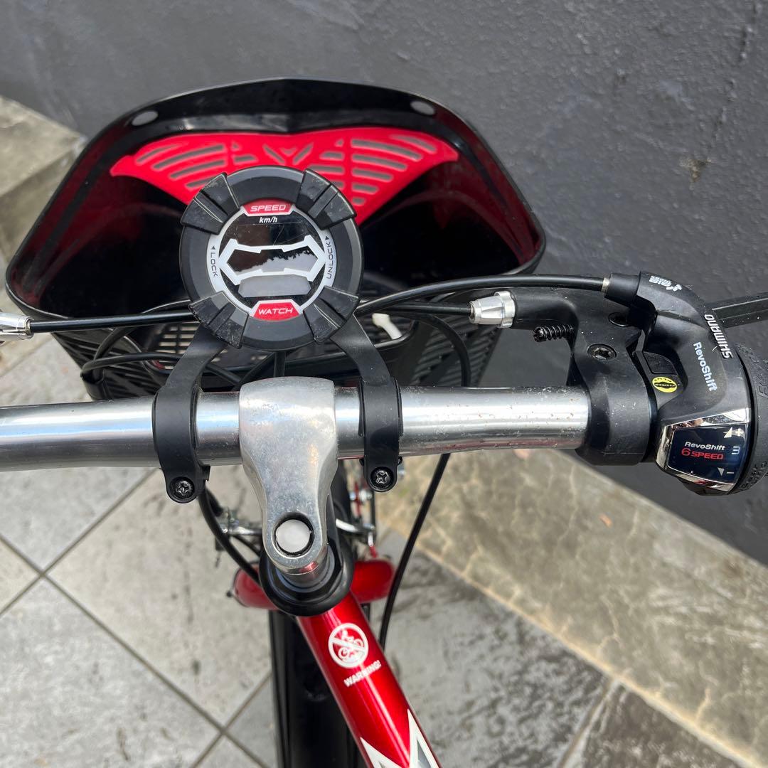 子供用自転車 キッズバイク 6速切替 20インチ MTB クロスバイク 赤