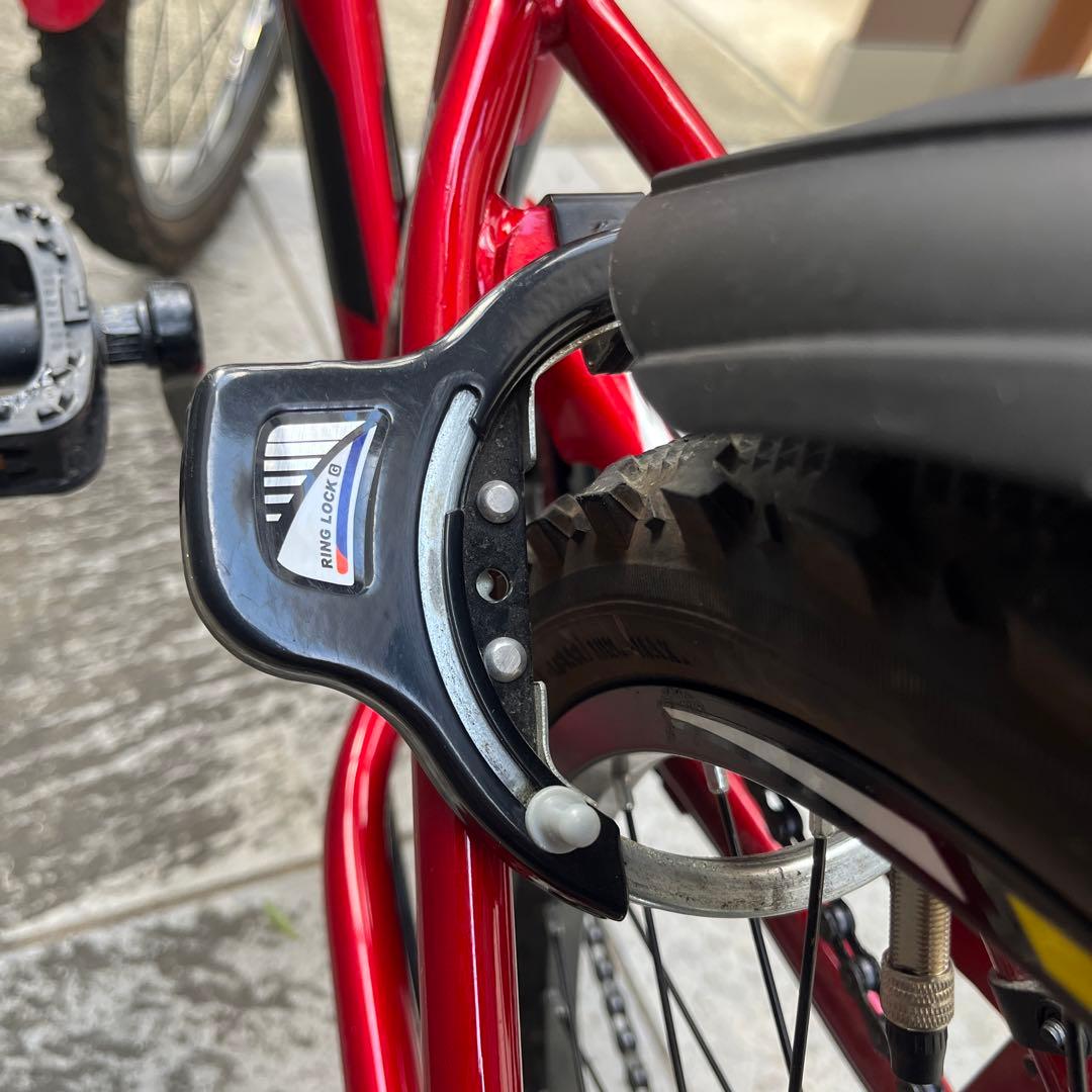 子供用自転車 キッズバイク 6速切替 20インチ MTB クロスバイク 赤