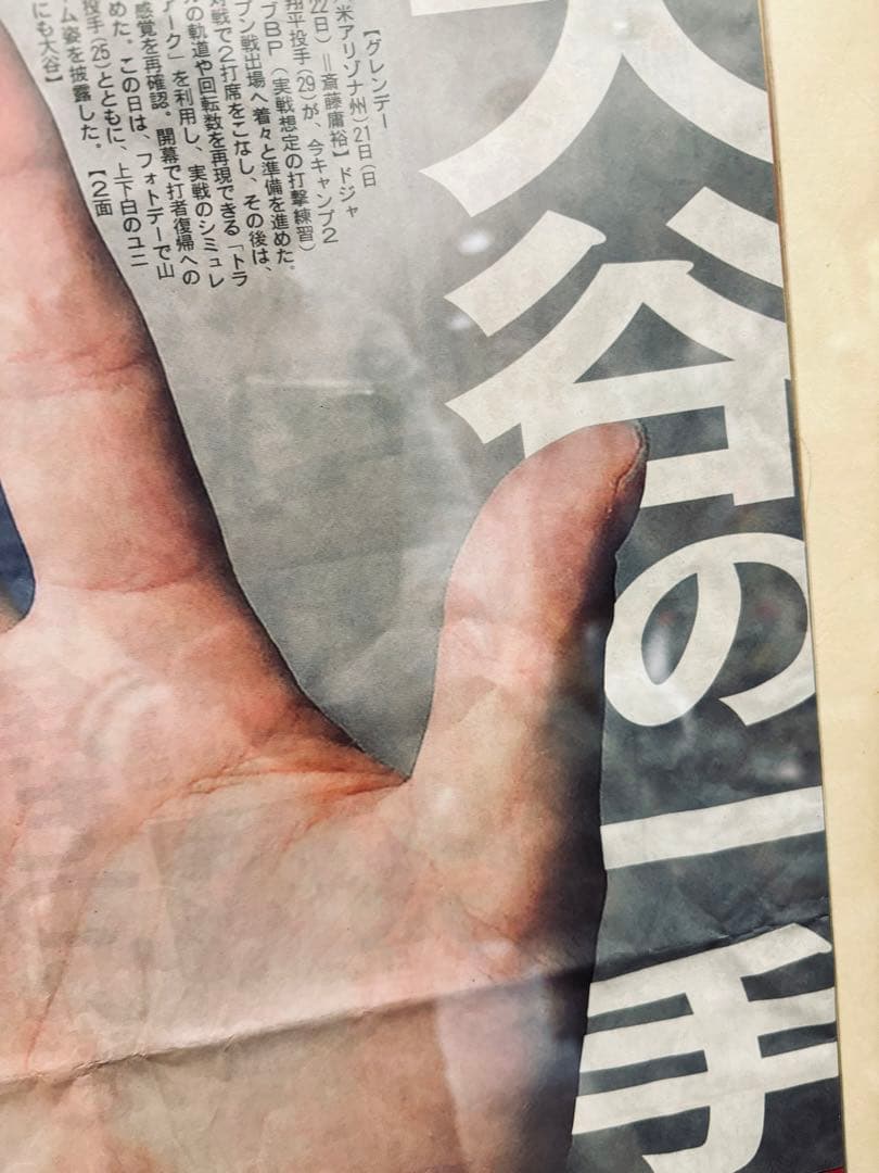 大谷翔平さん の 右 手の ひら 世界一の手