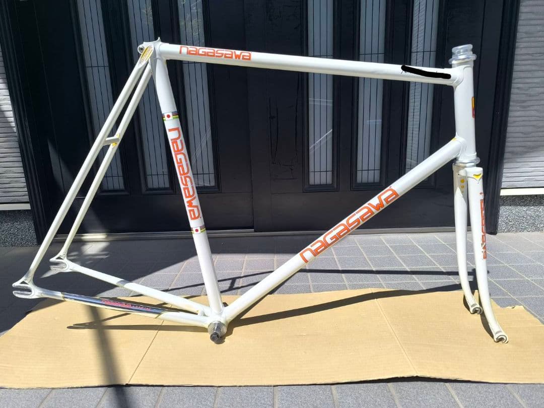NJS公認 Nagasawa 競輪フレーム パールホワイト