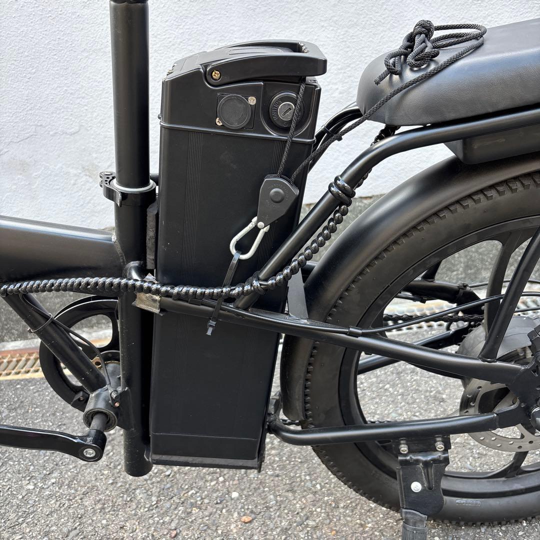 美品 超大容量バッテリー 電動アシスト自転車 カスタム ブラック 20インチ