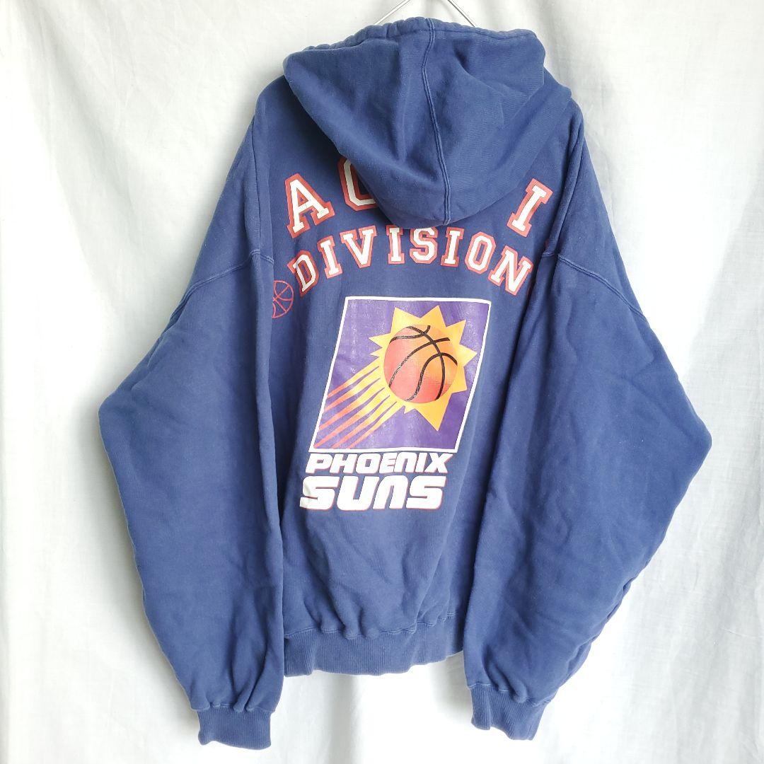 90s NBA フェニックスサンズ スウェットパーカー デカロゴ バスケ 昔
