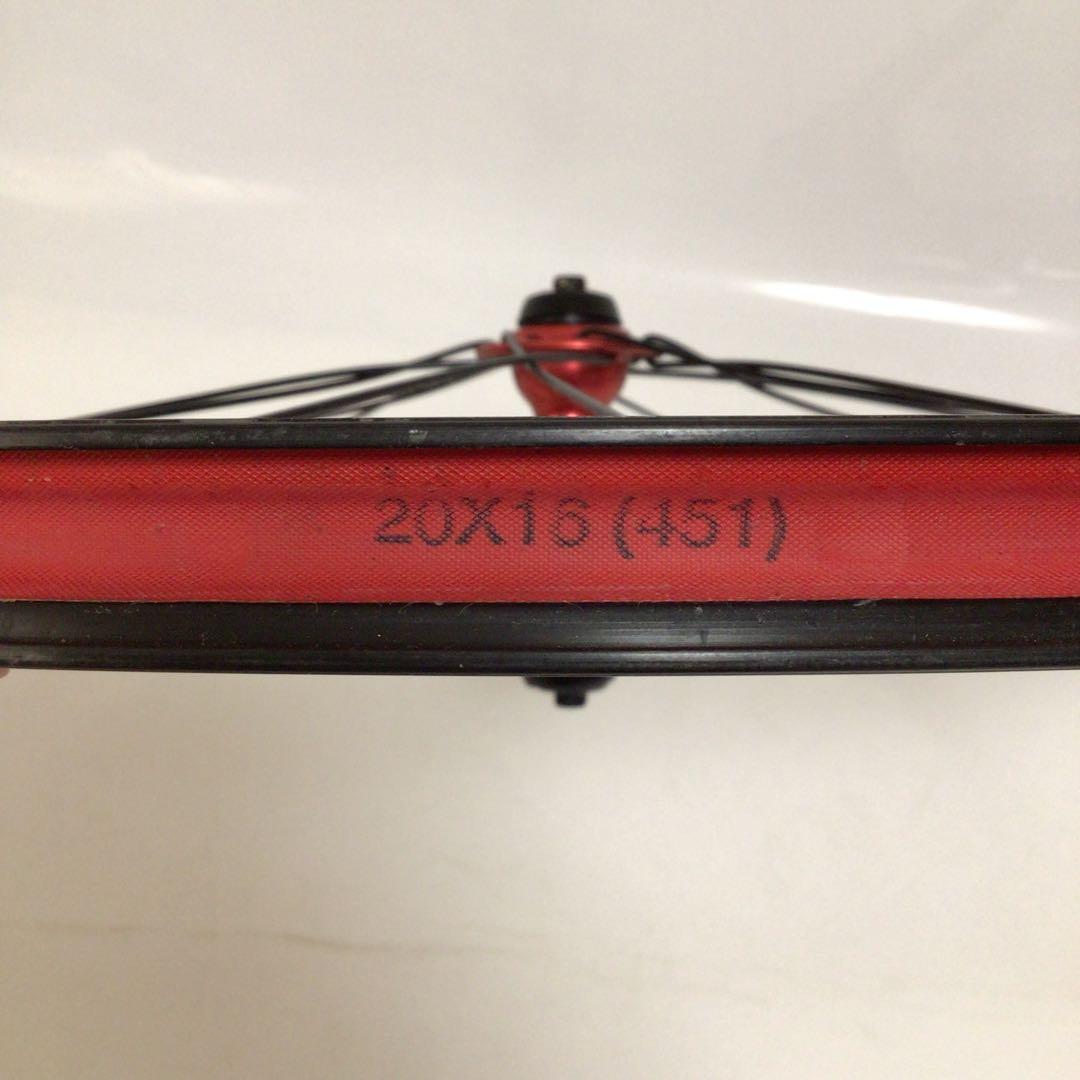 310 tarmac 20×16(451) アルミニウムホイール レッドハブ