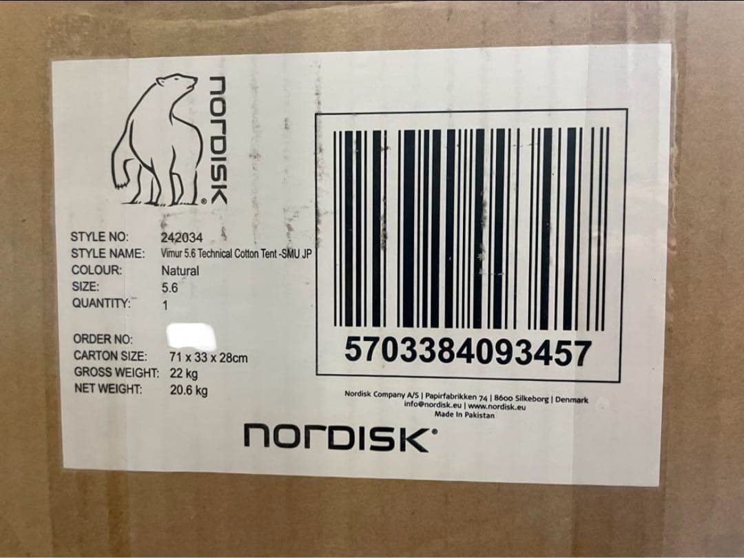 【新品未使用】NORDISK Vimur 5.6 ノルディスク ヴィムル5.6