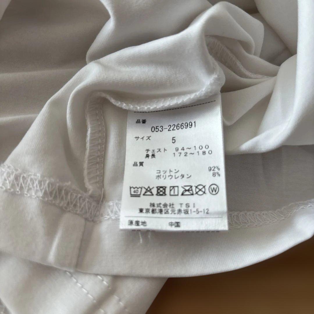 未使用☆パーリーゲイツ☆PEARLYGATES 長袖モックネックシャツ☆白☆5